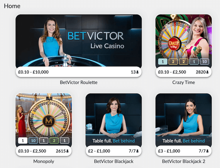 BetVictor Live Casino