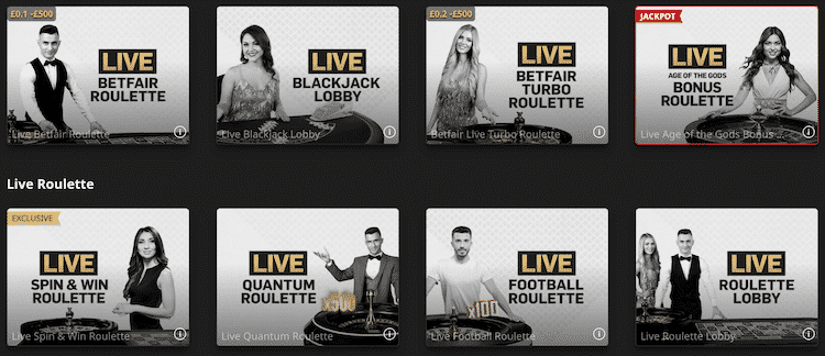 Betfair Live Casino